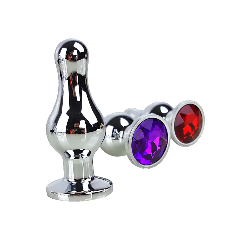 2017 NEW 7 Colors Metal Anal Sex Toys For Women Men Anal Butt Plugs Crystal Jewelry