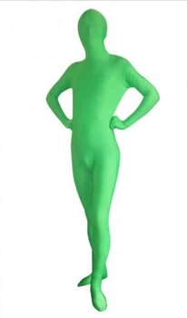 

(LS10) Green Shiny Lycra Spandex Shiny Tights Unisex original Fetish Zentai Suits
