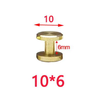 YIBO 4-20 мм 10 шт. металлическая заклепка для багажа твердый винт заклепки двойная головка плоский ремень медная одежда для заклепок кожа аксессуары для багажа - Цвет: 3