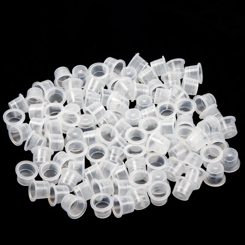 

100Pcs Ink Cup Holder Tattoo Tools Pigment Cup Stand Ink Cups Caps Transparent Tattoo Machine Pen Holder For Permanent Makeup
