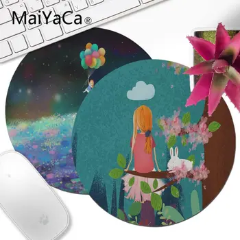 

MaiYaCa child's gift Beautiful cartoon Girl Comfort Round Mouse Mat Gaming Mousepad Notebook Non-Slip gaming Mousepad desk mat