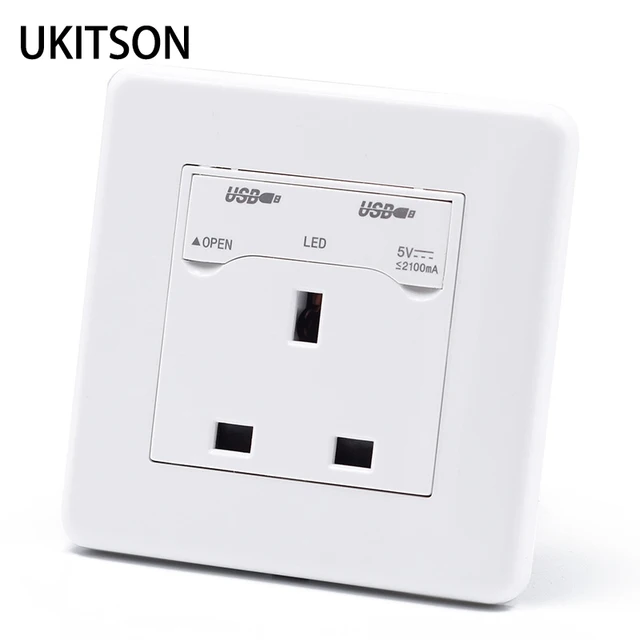 Dual Usb Charging Port 5v 2100ma Uk Singapore Electric Wall Outlet Dual Usb Charging Port 5v 2100ma Uk Singapore Electric Wall Outlet For Smart Phone Charge Battery