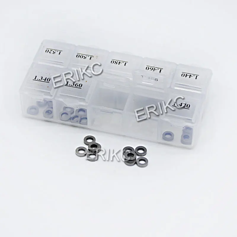 ERIKC B60 Size 1.34-1.52mm Gaskets Piezo Shims for Siemens injector B61 Size 0.970-1.015mm Nozzle Adjust Washer Total 50pcs