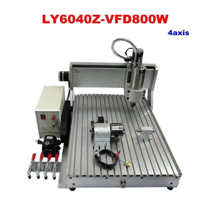

Russia tax-free 4 axis CNC 6040 Z-VFD 800W 3D wood router Assembled & tested well woodworking engraving machine