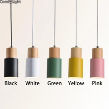 Designer Wood Pendant Lights led hanglamp kintchen island/Loft/bar luminaire suspendu home Deco lustre fixture lamparas de techo