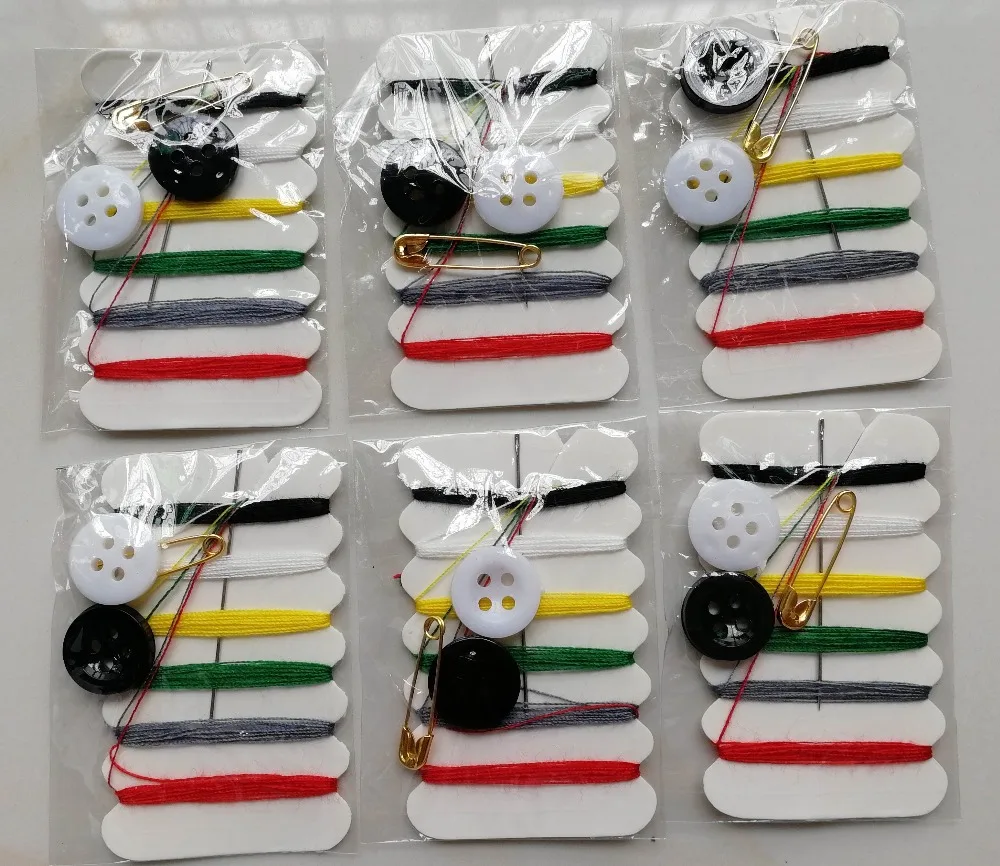 Sewing Pins Sewing Tools Craft Supplies Portable Mini Sewing Kit Needle Thread Button Pin Set 80 Sets Travel Household Tools Kit Hotel Hand Sewing Bags