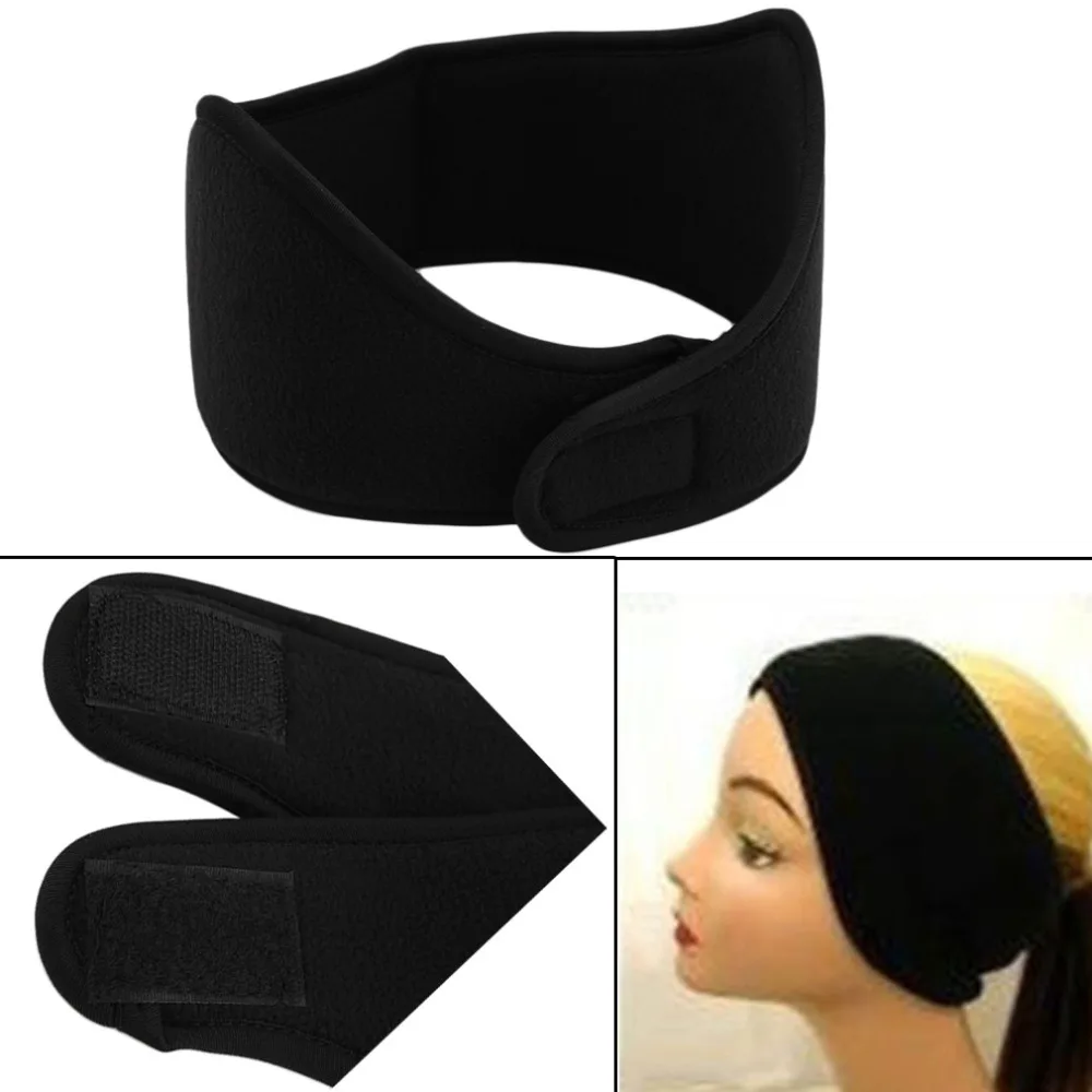 Мужские и женские Зимние флисовые наушники эластичные повязки на голову черные эластичные гетры аксессуары для волос