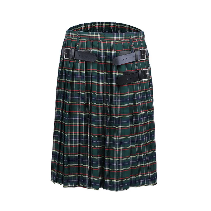 Шотландская Клетчатая Мужская юбка, приталенная клетчатая юбка, шорты для мужчин, s килт, традиционная готическая юбка, шотландская юбка, тартан, брюки - Цвет: 2