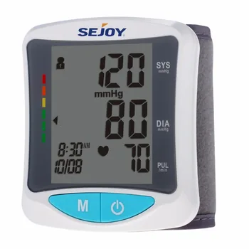 

Free Shipping LCD Digital Blood Pressure Monitor 2x60 Memory Bank Automatic Power off Tonometer Included Cuff
