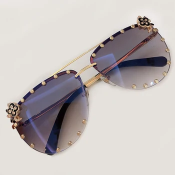 

2019 Oval Sunglasses Women Men Retro Vintage Sunglasses Ladies Diamonds Shades Sun Glasses for Female UV 400