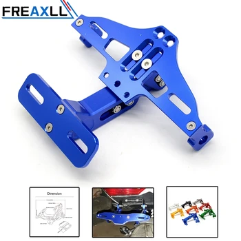 

Motorbike Adjustable Angle Aluminum License Number Plate Holder Bracket For Yamaha R1 R6 R3 FZ1 FZ6 MT07 MT09 XJ6 TMAX 500 530