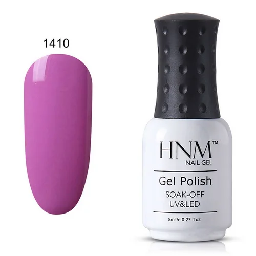 HNM 8 мл светильник Цветной Гель-лак для ногтей замачиваемый УФ светодиодный Гель-лак Полупостоянный Гибридный лак краска Gellak Lucky Lacuqer Enamel - Цвет: 1410