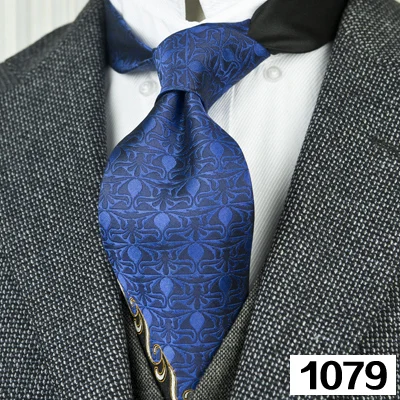 Мужские галстуки ручной работы в геометрическом стиле, в горошек, с узором пейсли, разноцветные, шелк, жаккард, новинка - Цвет: 1079