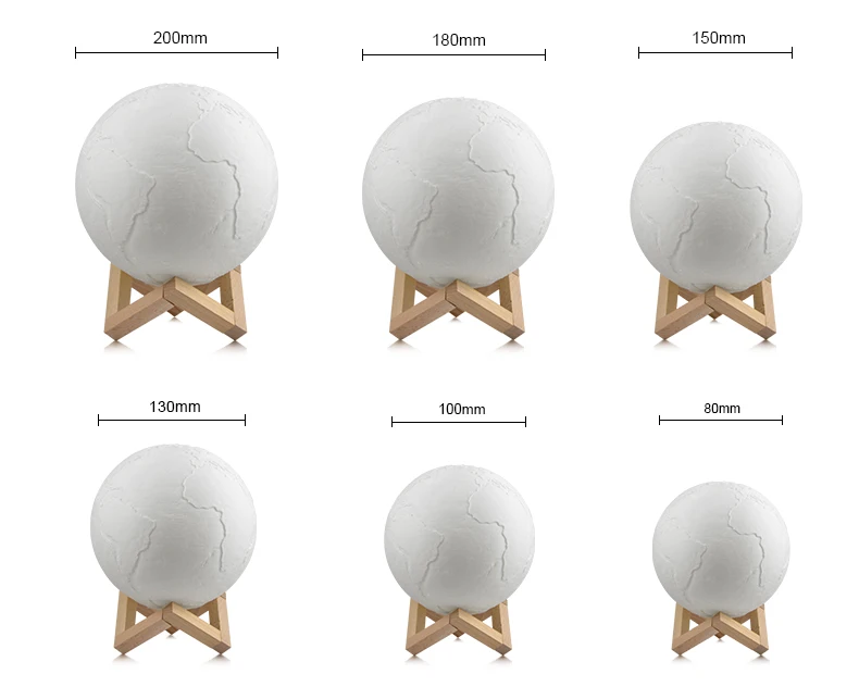 3D печать Лунная лампа 2 цвета Изменение сенсорный переключатель спальня книжный шкаф Usb светодиодный ночной Светильник домашний 3d Лунная луна лампа BB динамик