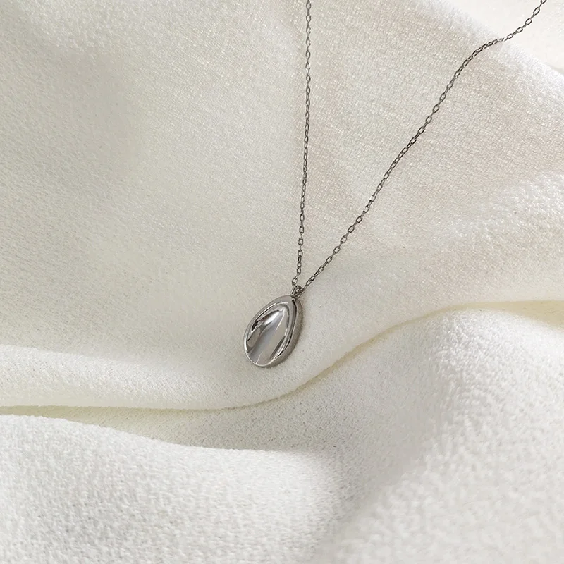 

WTLTC 925 Sterling Sliver Geometric Coin Chokers Necklaces Simple Hammered Disc Necklace Personality Chains Charms Choker Bijoux
