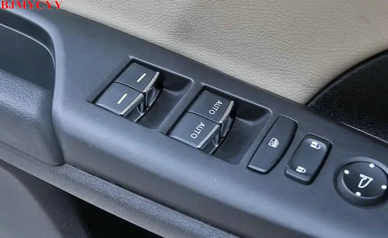 

BJMYCYY 7pcs/set ABS For Honda CRV CR-V 2017 2018 Window lift buttons sequins sticker Car styling