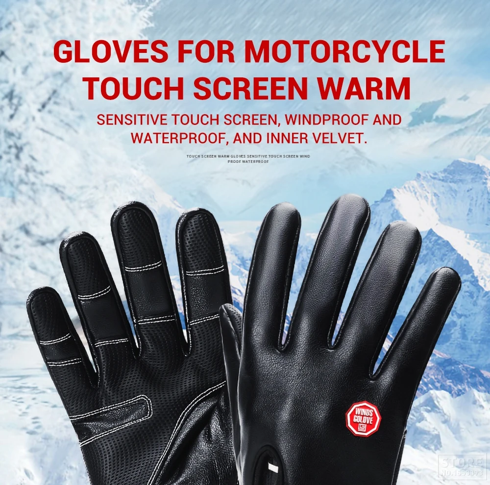 Мотоциклетные Перчатки Guantes Moto из искусственной кожи Сенсорный экран перчатки с подогревом зимой Водонепроницаемый теплые сапоги для верховой езды с флисовой подкладкой Luva Motocicleta