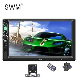 SWM автомобильный Радио MP5 плеер 7 "2 Din сенсорный экран OLED кассетный плеер двойной системы Зеркало Ссылка автомобиля Автомобильное стерео