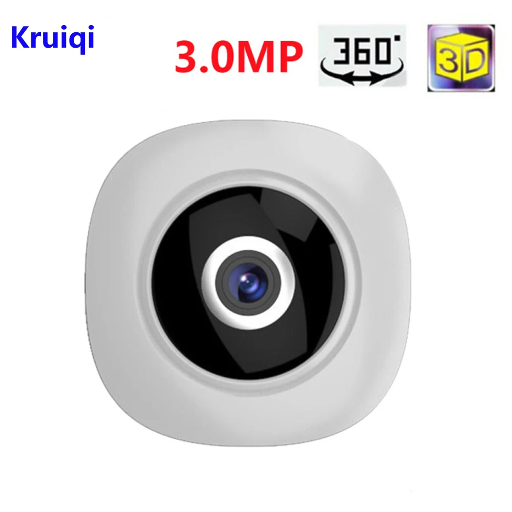 Kruiqi 360 Degree Wi-fi IP Camera FishEye HD 3.0MP Smart Panoramic IPC P2P Wireless IP Fisheye Camera 3MP Security Wifi Camera Kruiqi 360 Degree Wi-fi IP Camera FishEye HD 3.0MP Smart Panoramic IPC P2P Wireless IP Fisheye Camera 3MP Security Wifi Camera