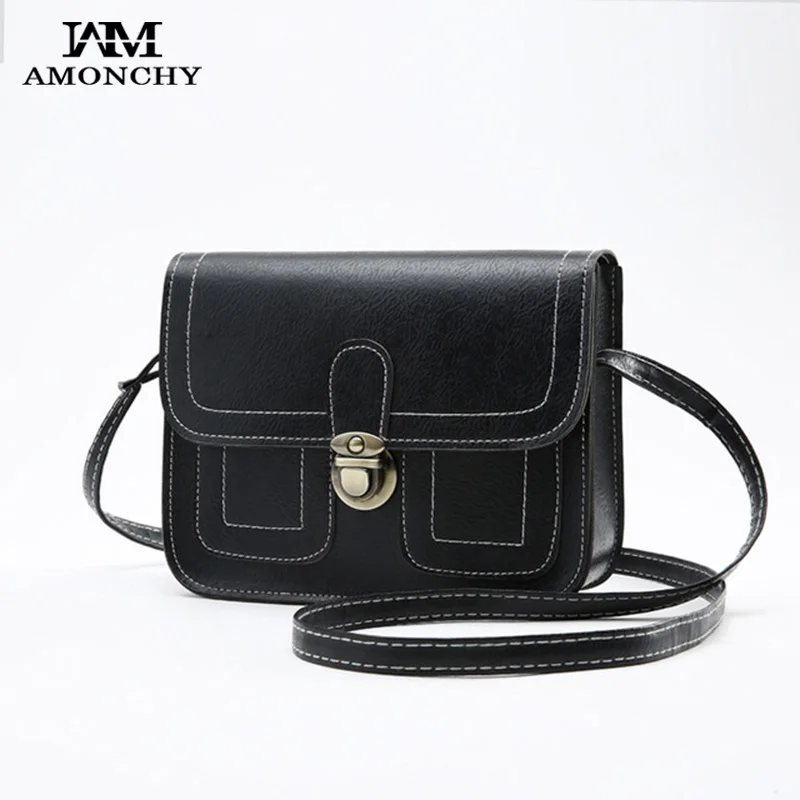 

Retro Women Messenger Bags PU Leather Shoulder Crossbody Bag Casual Ladies Small Boxy Bags Vintage Fashion Women Cell Phone Bag