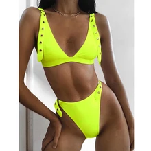 EIE высокая Талия бикини ремень для регулировки бюстгальтер трусики женские стринги купальники женский комплект из двух предметов бюстгальтер бразильское нижнее белье костюм