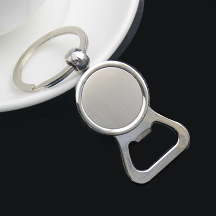 

Business Giveaway Corporate Gift Custom Logo Promotional Products Beer Bottle Opener Keychain with Epoxy Logo Sticker Set of 100
