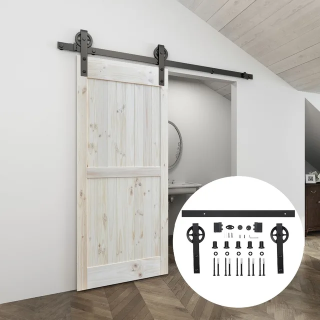 4 9ft 6ft 6 Black Carbon Steel Hanger Roller Interior 4 9ft 6ft 6 Black Carbon Steel Hanger Roller Interior Sliding Barn Door Hardware