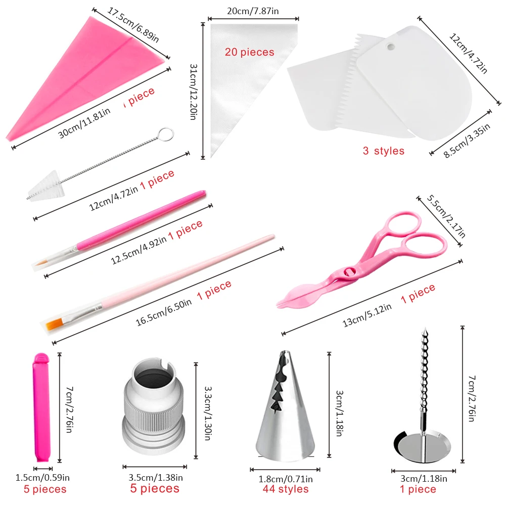83 шт. наборы для украшения торта DIY аксессуары для выпечки инструмент для приготовления печенья глазурь кондитерские советы резак для торта десертные декораторы