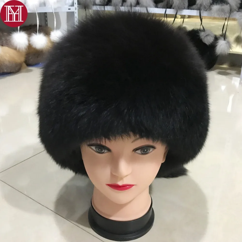 2021 Новый стиль класса люкс Русская зима натуральный лисий мех шапка теплая для