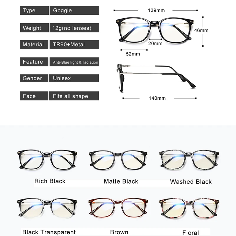 Vcka бренд TR90 Анти-голубой свет очки Очки для чтения для женщин защита очки Титан Рамки компьютерных игр Очки для Для женщин Для мужчин