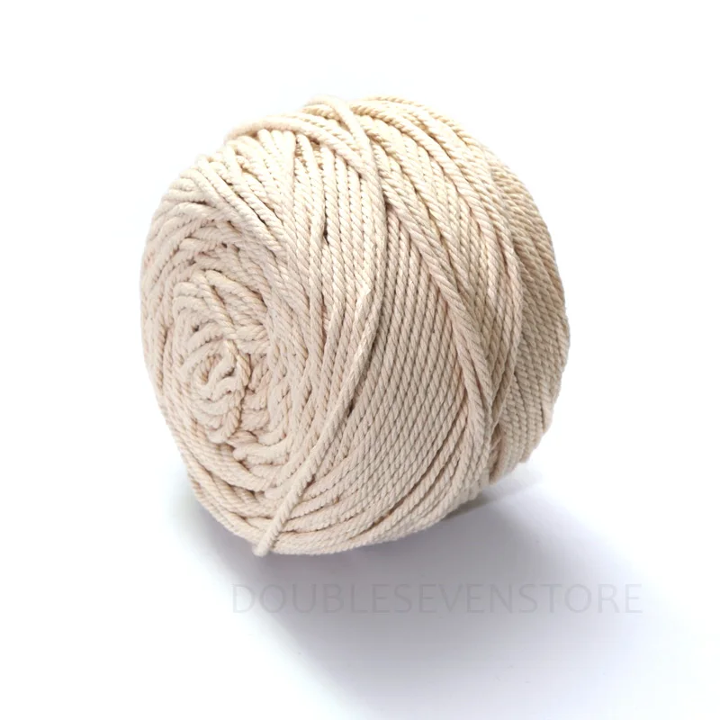 3mm 5mm Braided Woven Twisted Cotton Cord DIY Beading String Packing