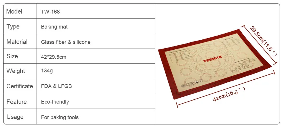 TEENRA большой коврик для выпечки антипригарный силиконовый коврик для выпечки весы Макарон прокатки теста коврик лист для выпечки формы для выпечки силиконовый cozinha