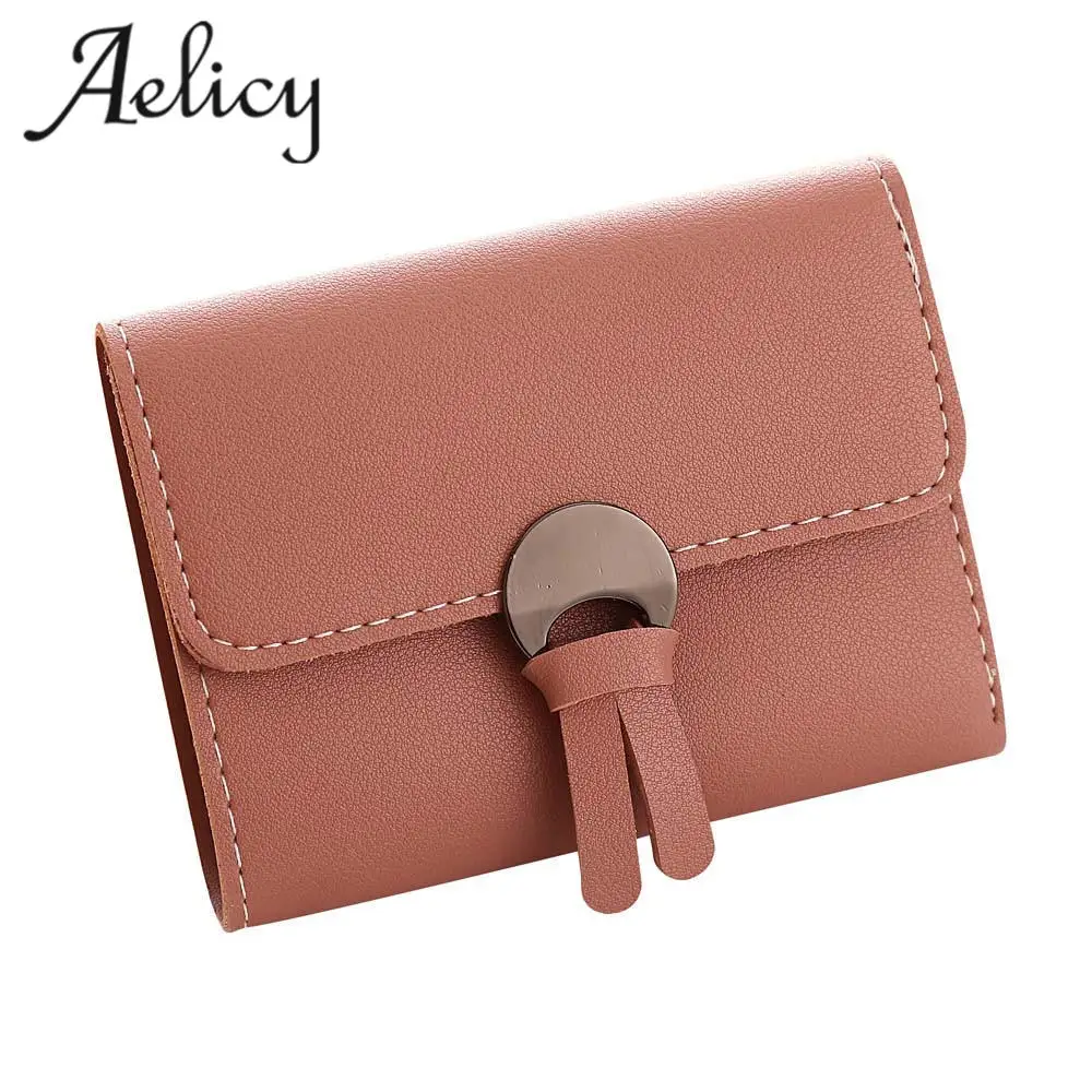 

Aelicy Fashion Simple Short Wallet Hasp Purse Hotsale Ladies PU leather Coin Card Holders Handbag Women high capacity Wallet