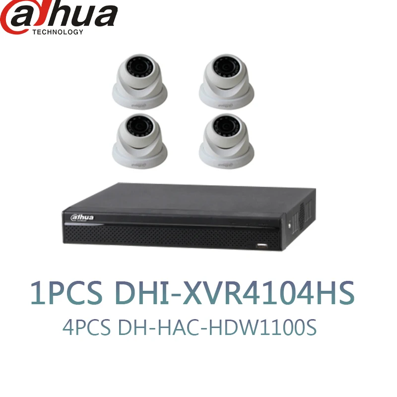 dahua kit cctv Hdcvi 1080P 4ch surveillance system DHI XVR4104HS Video