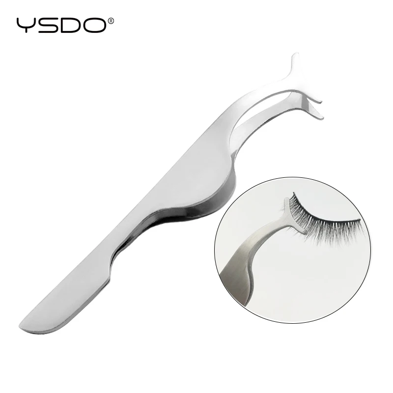 Ysdo 1 шт., пинцет для накладных ресниц, поддельный аппликатор для ресниц, инструменты для макияжа, вспомогательные бигуди, норковые ресницы, Профессиональный пинцет, инструмент