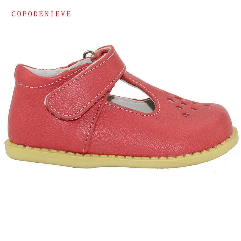 COPODENIEVE/летние детские сандалии из натуральной кожи для девочек; детские сандалии с бантом; обувь принцессы для девочек в форме сердца