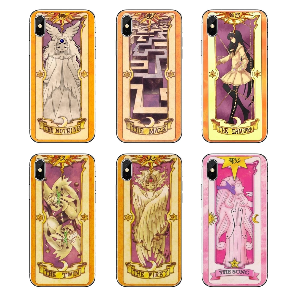 

For Samsung Galaxy Note 8 9 S9 S10 A8 A9 Star Lite Plus A6S A9S sakura card captor cardcaptor The Voice Card Silicone Phone Case