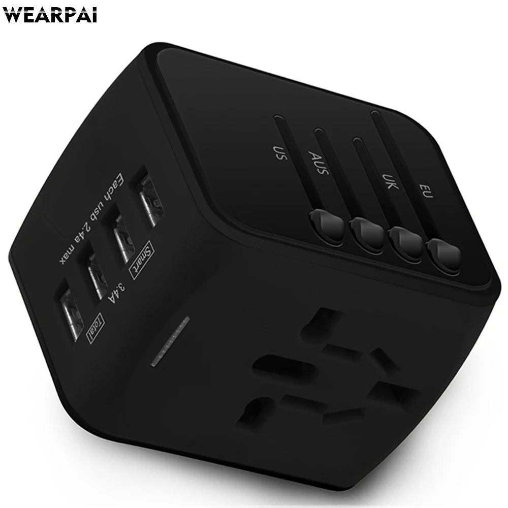 Wearpai Max 4 Порты и разъёмы телефон Зарядное устройство USB путешествия адаптер с ЕС