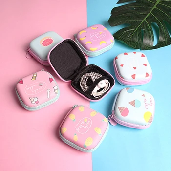 

Hot Mini Zipper Headphone Case Portable Earphone Storage Bag Protective USB Cable Organizer Earphone Holder Case Storage