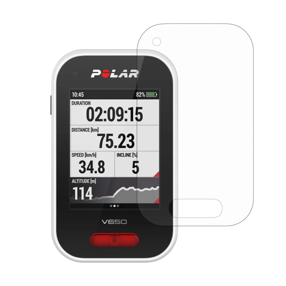 3x մաքուր LCD էկրան պաշտպանիչ կափարիչի վահանի ֆիլմի մաշկ ՝ Bycicle GPS Polar V650 Road / Mountain Bike Cycling համակարգչային պարագաների համար