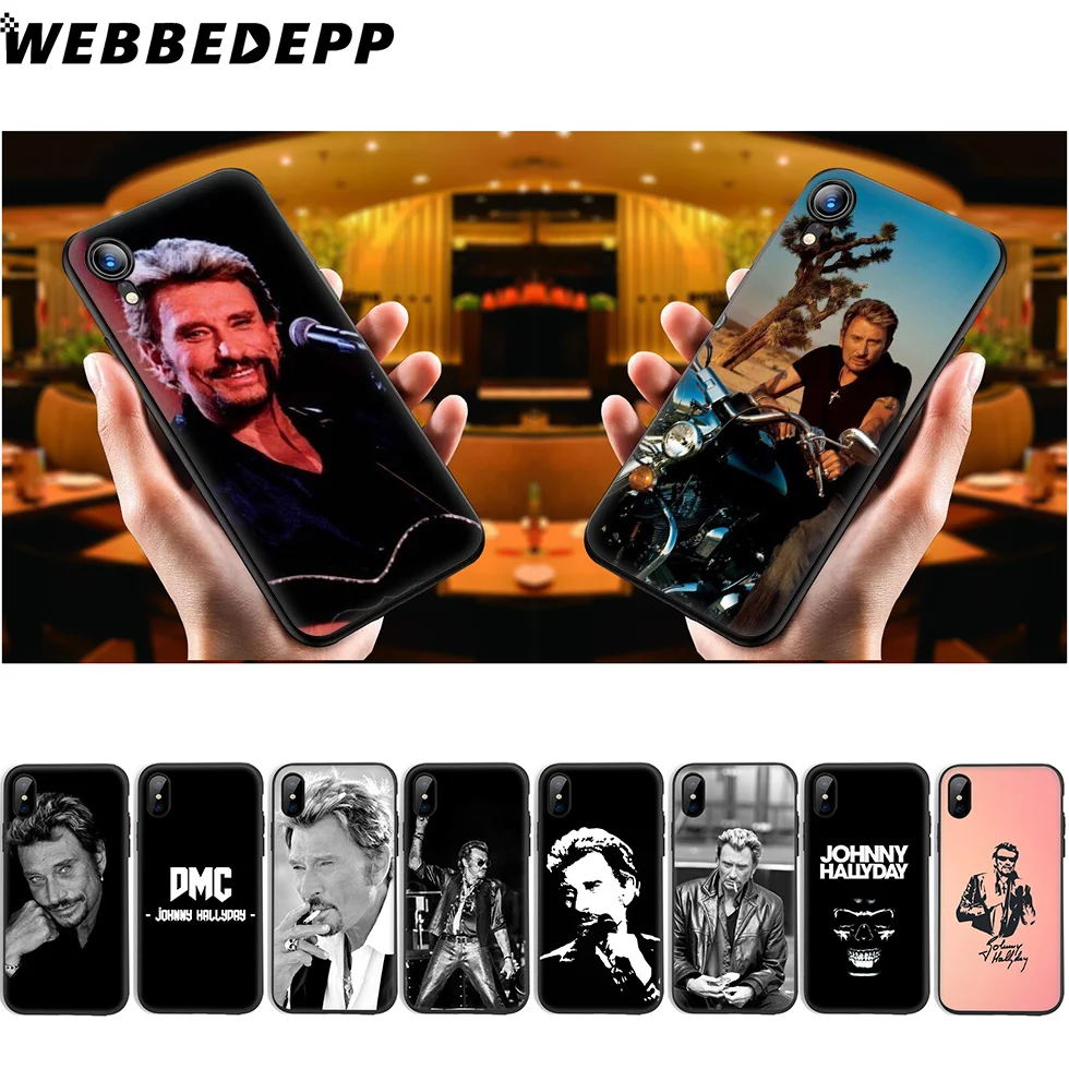 WEBBEDEPP Johnny Hallyday Soft Silicone Case for iPhone 11 Pro Xr Xs Max X or 10 8 7 6 6S Plus 5 5S SE |