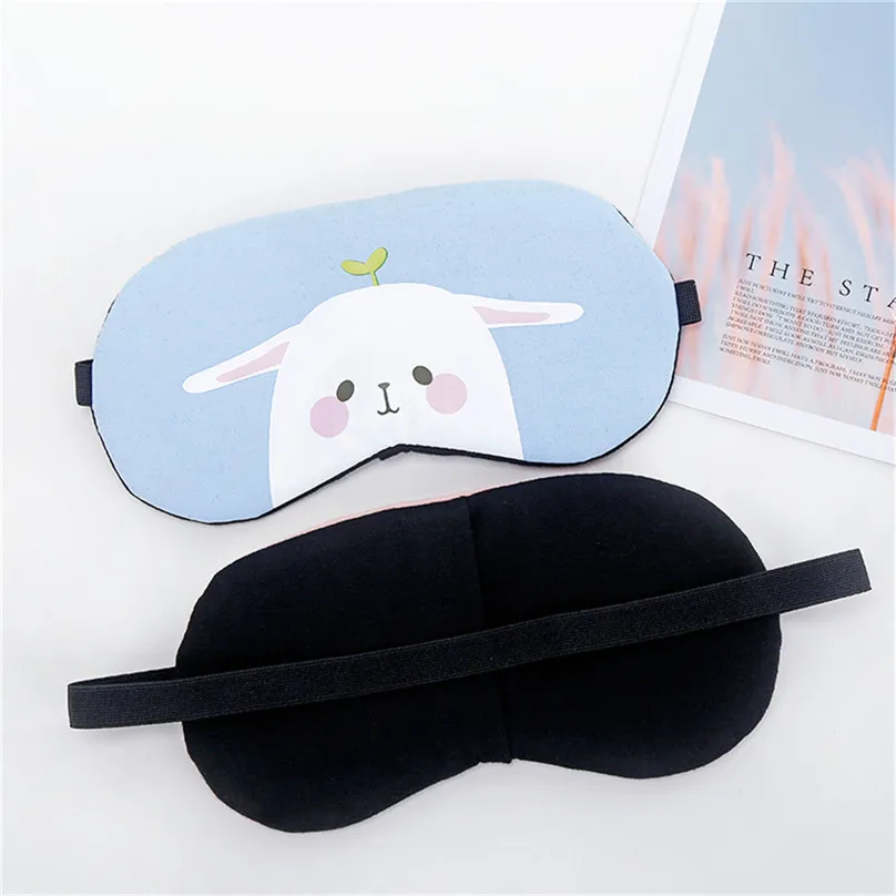 Cute Sleeping Eye Mask Nap Cartoon Soft Padded Sleep Travel Shade Cover Rest Relax Sleeping Blindfold Shading eye masks #4M06  (4)