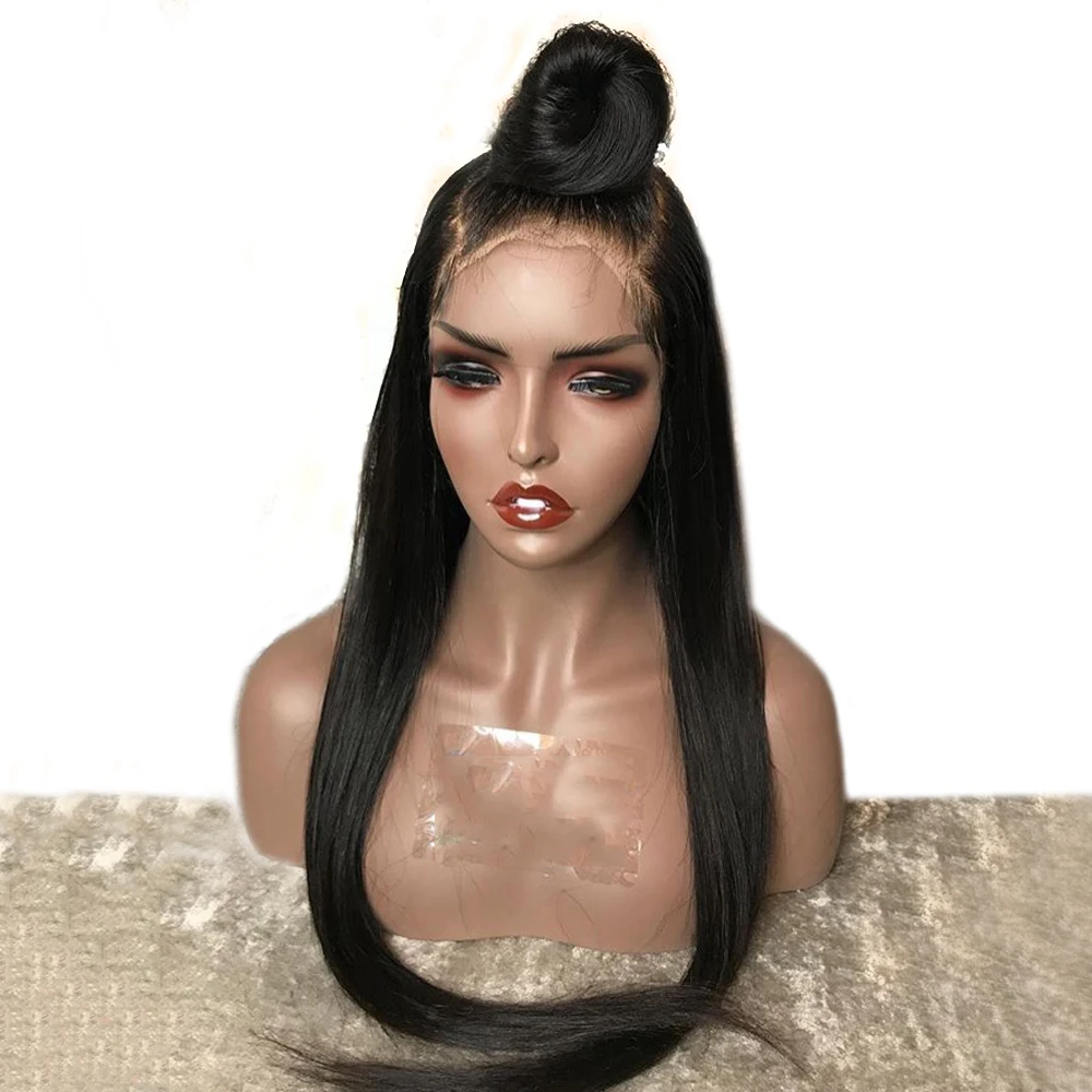 

Eversilky Brazilian Straight Hair 360 Lace Frontal Wig Glueless Remy Human Hair Wigs For Women Black Wig with Baby Hair