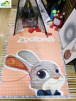 

New Cartoon Zootopia Nick Judy Cotton Kids Play Game Pad Mat 150*200cm Baby Toys Blanket For Living Room Kids Room