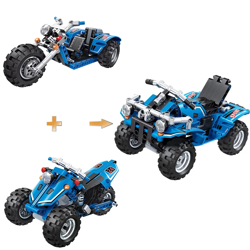 Motor Tricycle Motorcycle178pcs Legoings Technic MOC Vehicle Creator City Building Blocks Bricks DIY Model Toys for children boy