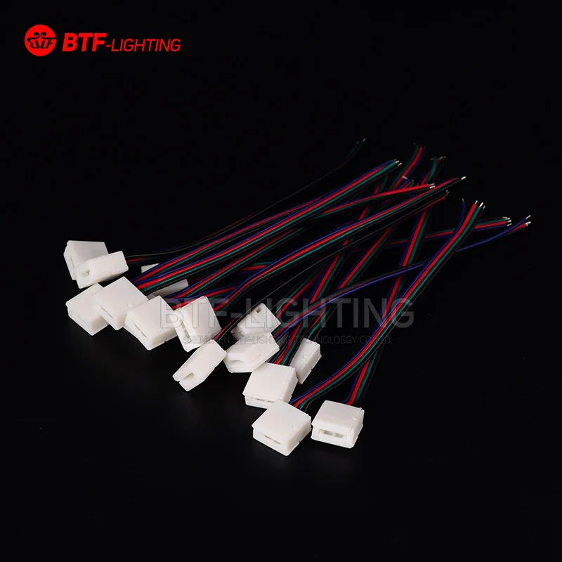 20 шт 8 мм/10 мм/12 мм 2pin/3pin/4pin/5pin одиночный/двойной конец Solderless крышка разъем IP65 15 см кабель/провод для 5050/3528 светодиодные ленты