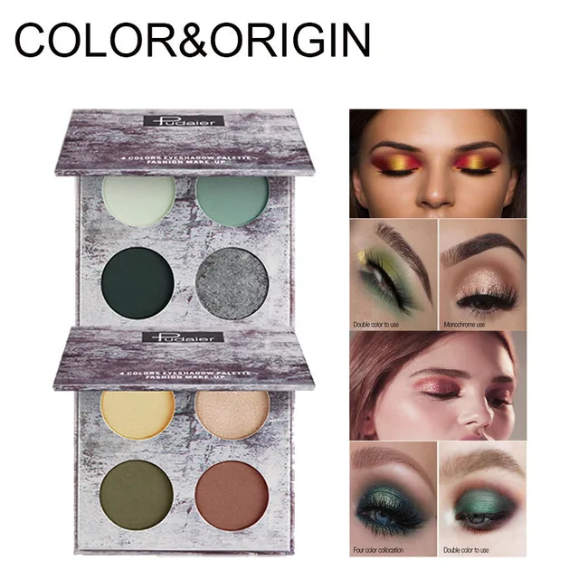 Best Price 4 Color Fashion Eye Shadow Palette Splashing Ink Makeup Palette Of Shadows Pigment Soft Skin Friendly Powder Cosmetics Eye Tools