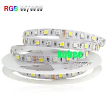 Светодиодные ленты 5050 RGBW DC12V 60 светодиодный/m RGB+ белый/RGB+ теплый белый гибкий светодиодный свет 5 м/лот