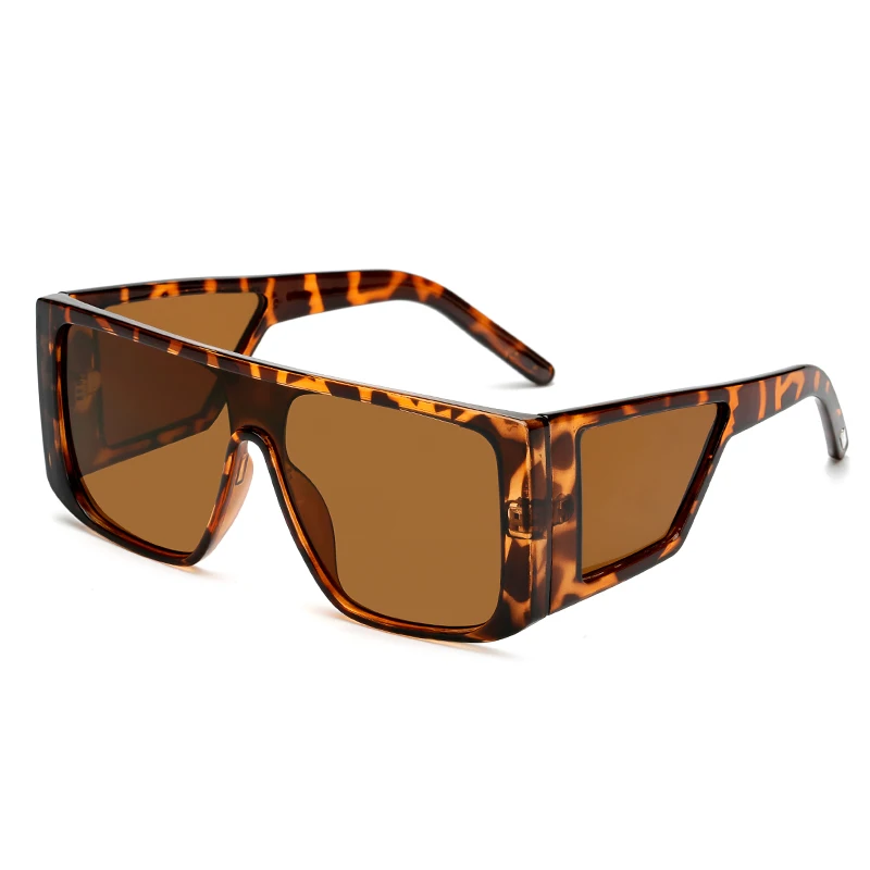 Luxury Brand Oversized Shield sunglasses for men square big frame sun glasses women 2019 windproof Cool Black Shield Eyewear