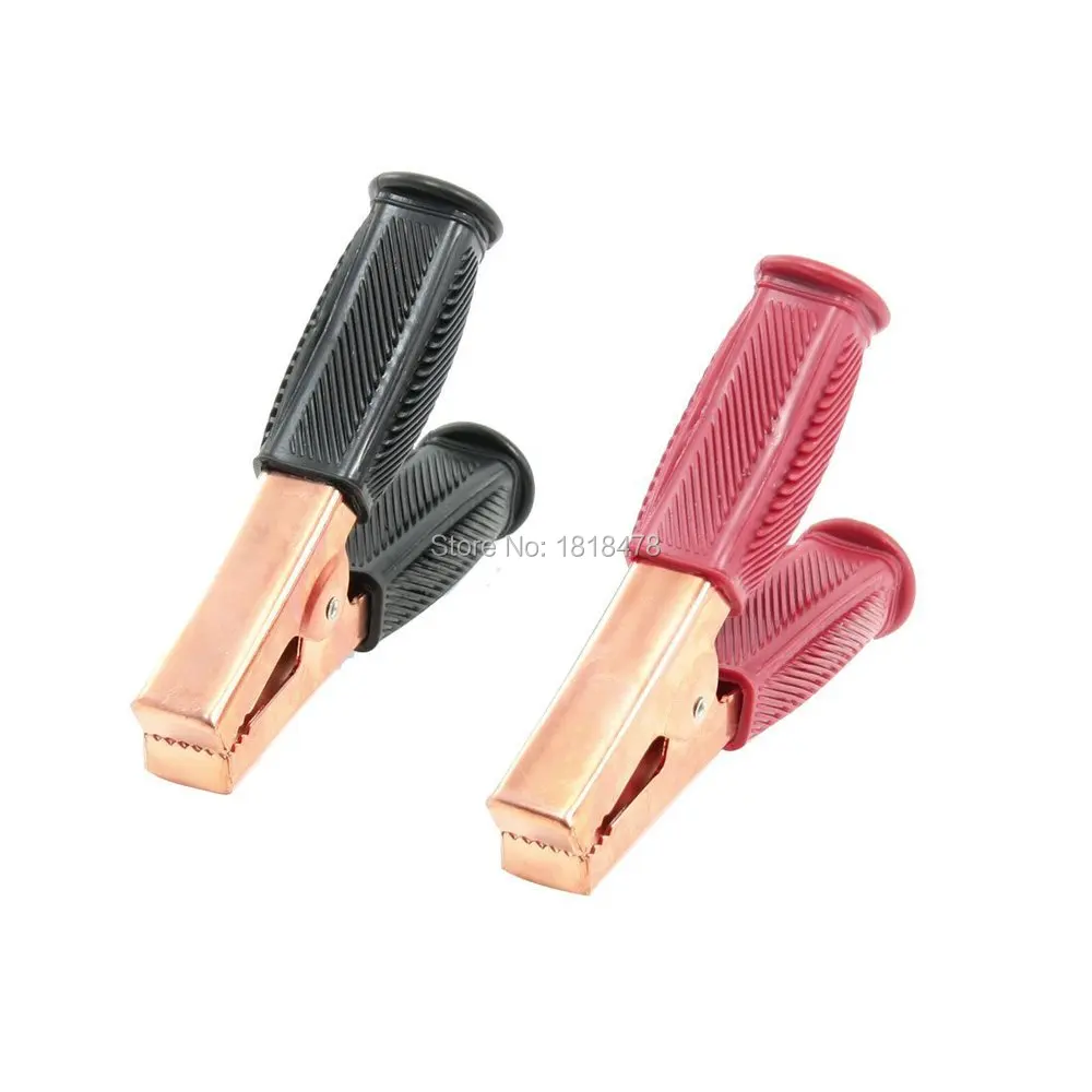 

500A Spring Loaded Alligator Clip Welding Ground Earth Clamp Red Black Pair